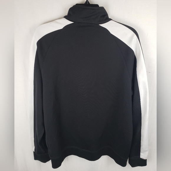 Nike Athletic Black w/White Stripes Jacket w/Pockets Men Sz L - Picture 4 of 9
